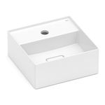 cuba de apoio roca quadrada com mesa terra t7 branco 30x30cm (mp)