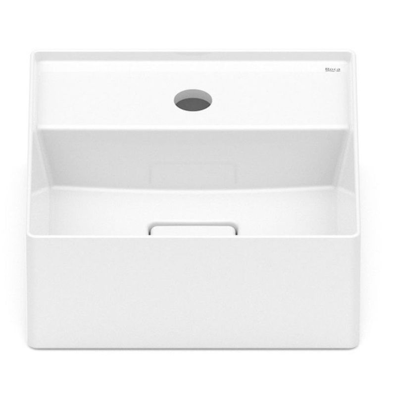 cuba de apoio roca quadrada com mesa terra t7 branco 30x30cm (mp)