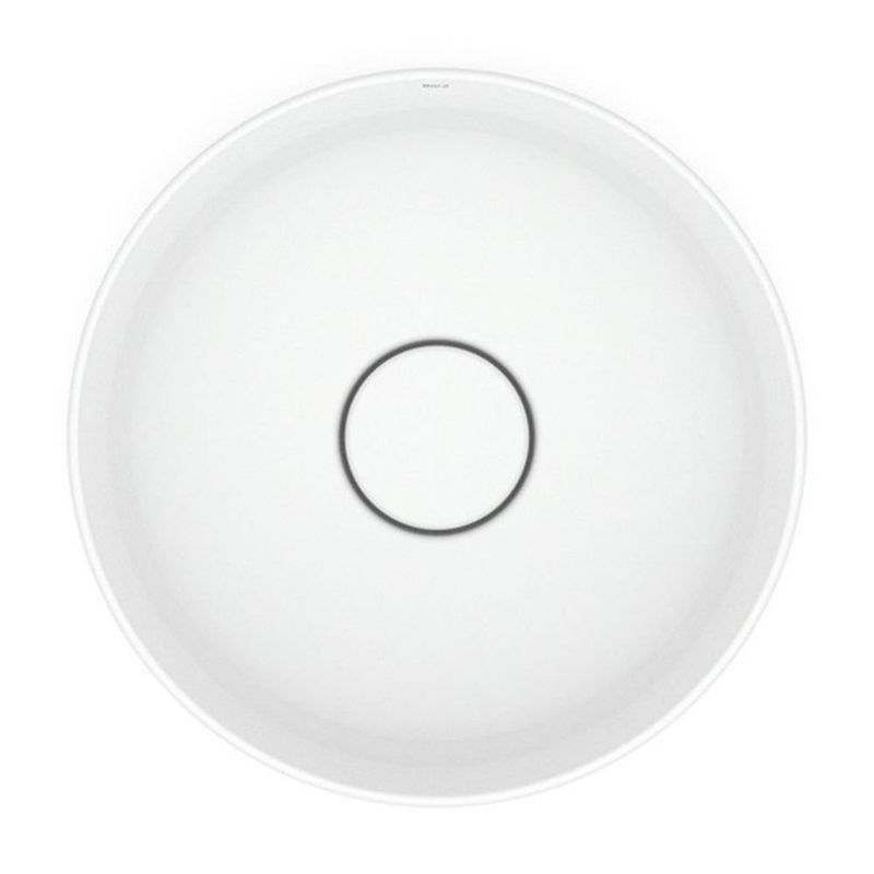 cuba de apoio roca redonda sem mesa terra t1 branco 30cm (mp)