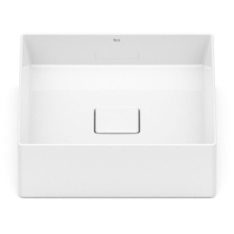 cuba de apoio roca quadrada sem mesa terra t4 branco 35x35cm (mp)