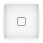 cuba de apoio roca quadrada sem mesa terra t4 branco 35x35cm (mp)