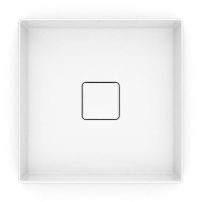 cuba de apoio roca quadrada sem mesa terra t4 branco 35x35cm (mp)
