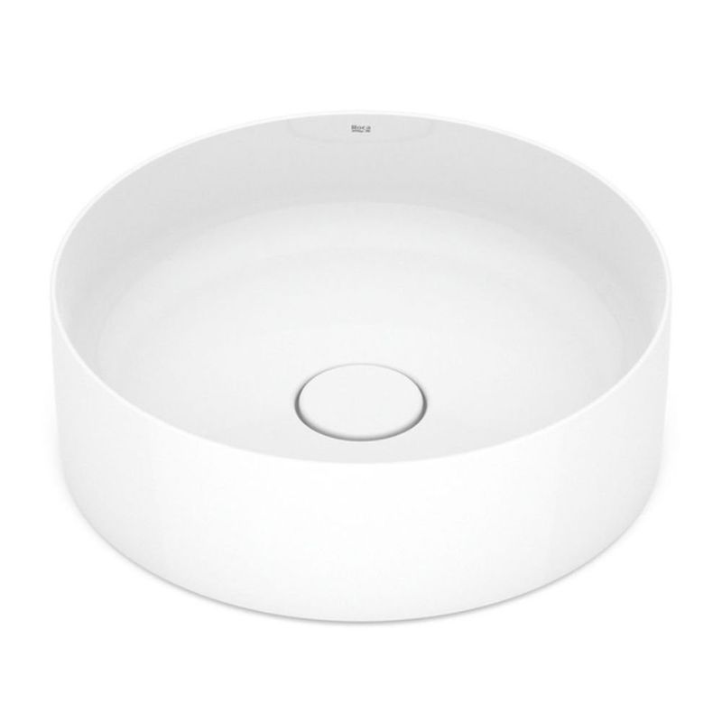 cuba de apoio roca redonda sem mesa terra t2 branco 39cm (mp)