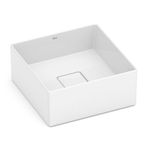 cuba de apoio roca quadrada sem mesa terra t3 branco 30x30cm (mp)