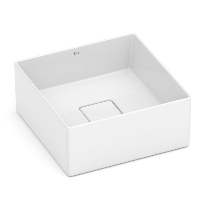 cuba de apoio roca quadrada sem mesa terra t3 branco 30x30cm (mp)