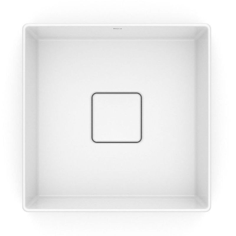 cuba de apoio roca quadrada sem mesa terra t3 branco 30x30cm (mp)