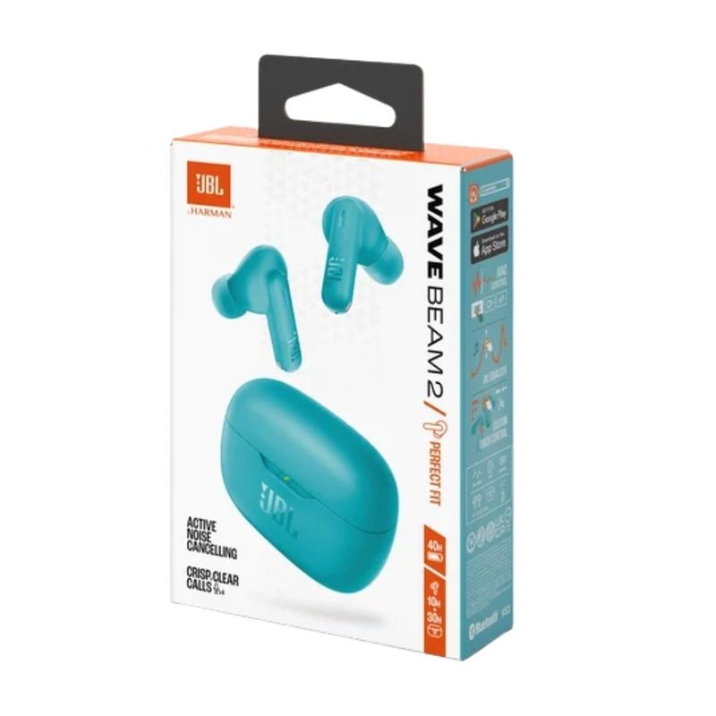 fone de ouvido jbl wave beam 2 jblwbeam2blu azul (mp)