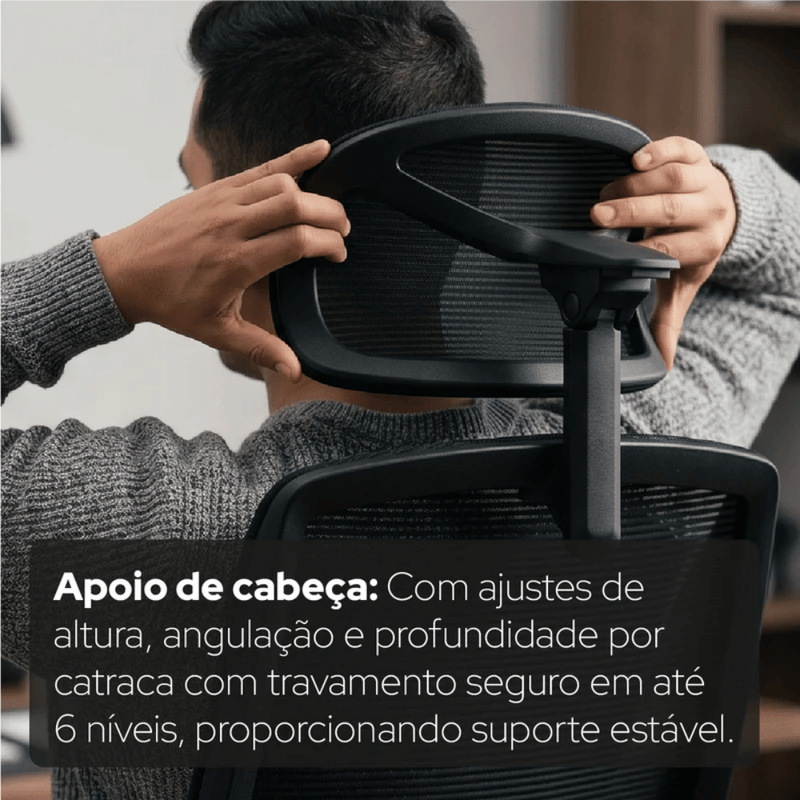 cadeira ergonômica elements serena preto (mp)
