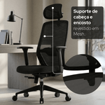 cadeira ergonômica elements serena preto (mp)