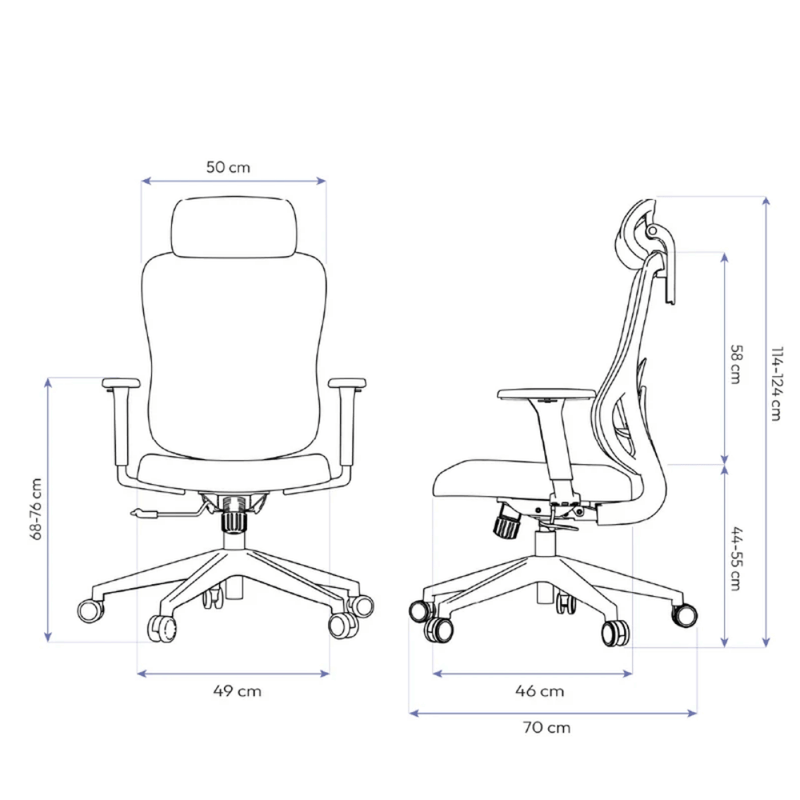 cadeira ergonômica elements sarin preto (mp)