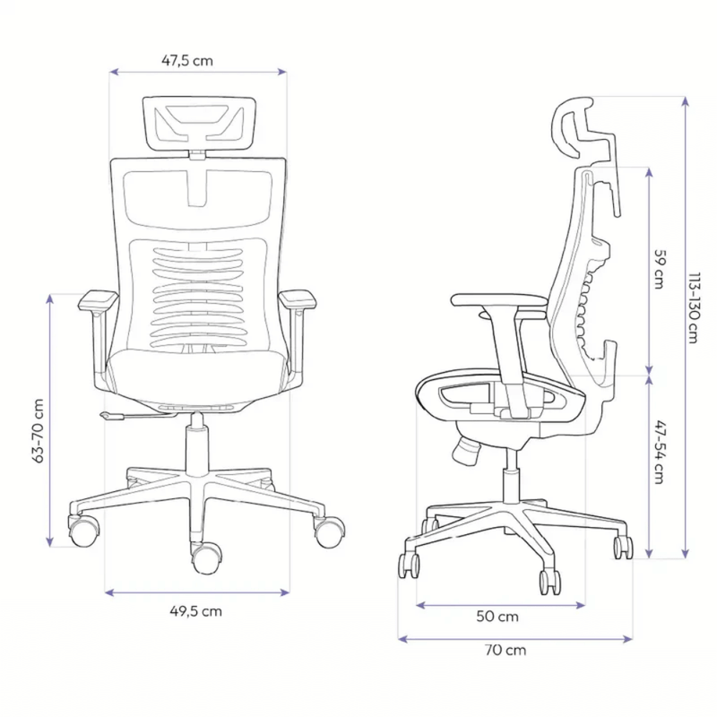cadeira ergonômica elements vertta pro preto (mp)
