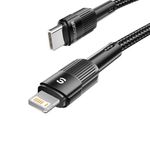 cabo de dados essager usb c para lightning nylon preto exctl xca01 p 29w 2m (mp)