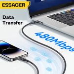 cabo de dados essager usb c para lightning nylon preto exctl xca01 p 29w 2m (mp)