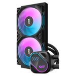 water cooler darkflash argb lcd preto do240 240mm (mp)
