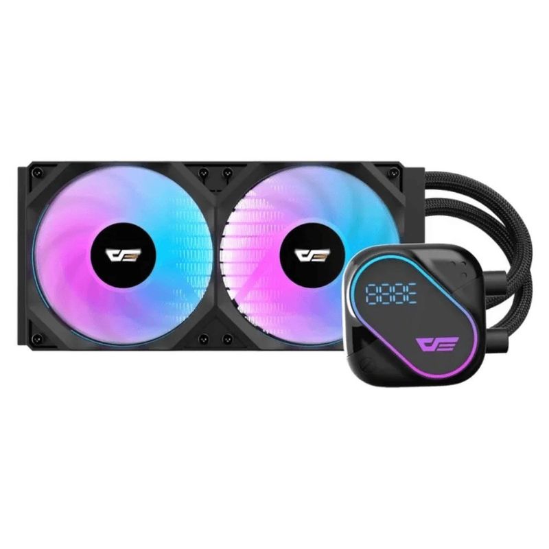 water cooler darkflash argb lcd preto do240 240mm (mp)