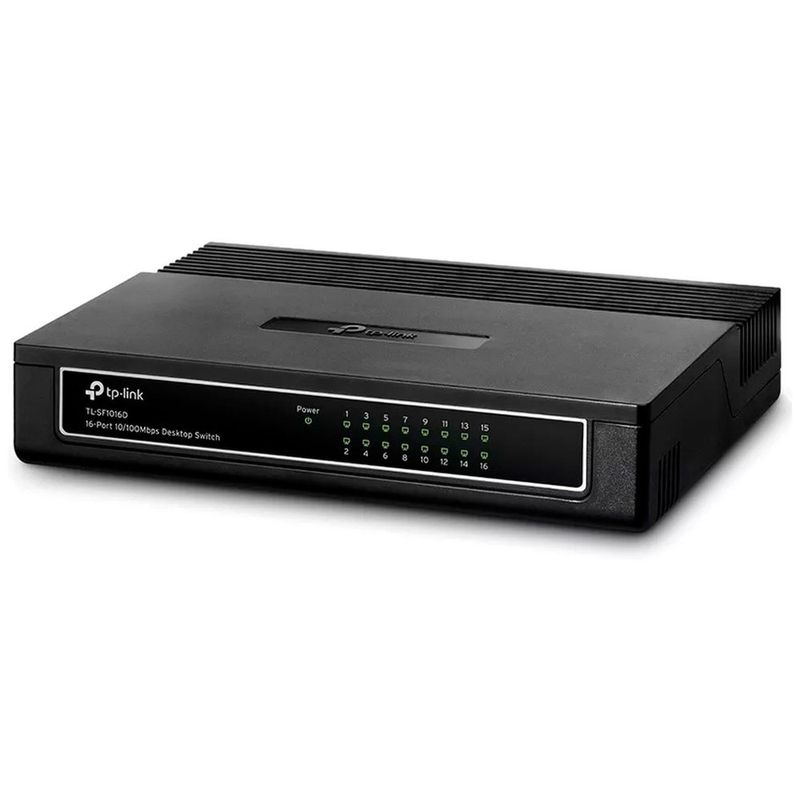 switch tp-link 16 portas fast ethernet tl-sf1016d (mp)