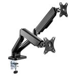 suporte de mesa articulado a gás fortrek para dois monitores 17" a 32" fk441s (mp)