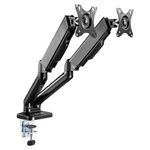 suporte de mesa articulado a gás fortrek para dois monitores 17" a 32" fk441s (mp)
