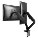 suporte de mesa articulado a gás fortrek para dois monitores 17" a 32" fk441s (mp)