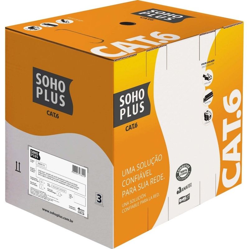 cabo de rede cat6 furukawa sohoplus azul caixa 305m (mp)