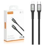 cabo de dados a'gold tipo c para lightning turbo pd 30w 1m cb18 (mp)