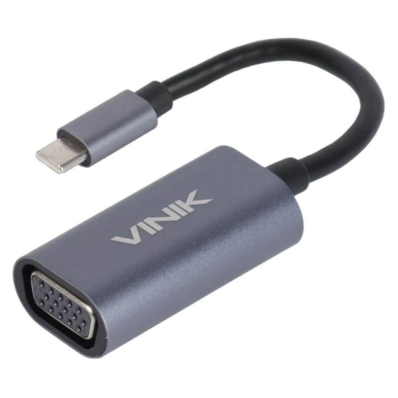 adaptador usb tipo c vinik macho para vga fêmea atvgvn (mp)