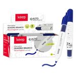 pincel marcador de quadro branco keep recarregável azul mr001 (mp)