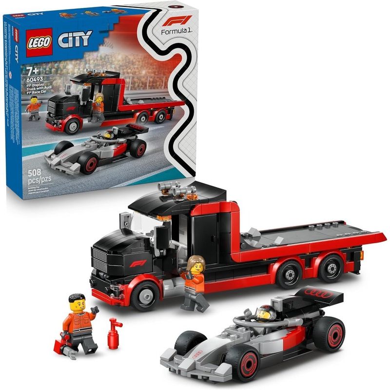 lego city caminhão de exposição f1 com audi f1 0493