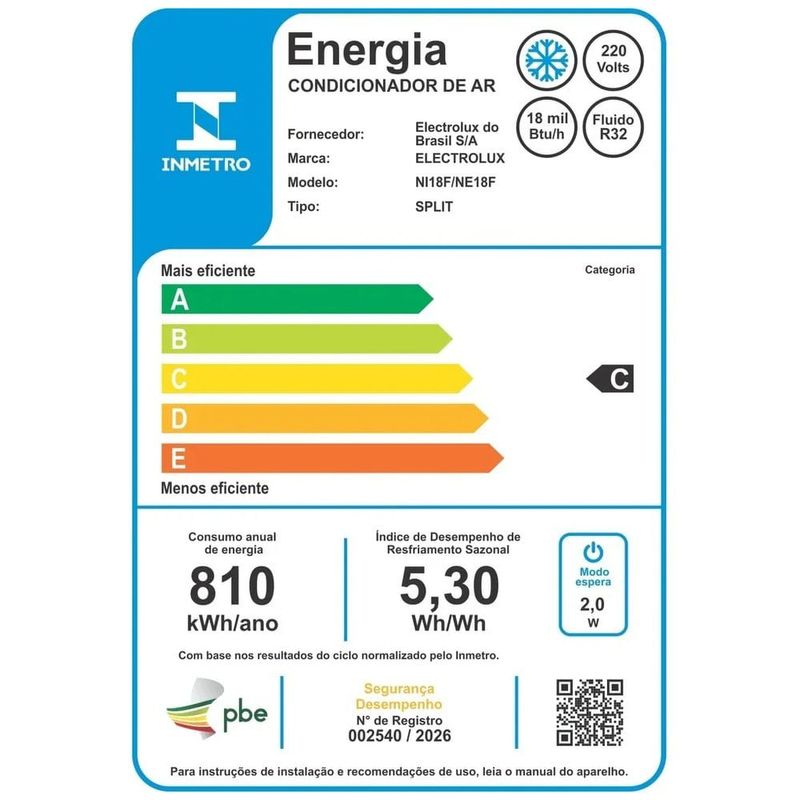 ar-condicionado split 18000 btus electrolux inverter max comfort full frio ni18f/ne18f