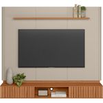 painel linea amarante para tv de até 70" cor canela com off white
