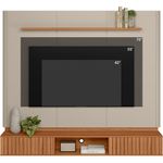 painel linea amarante para tv de até 70" cor canela com off white