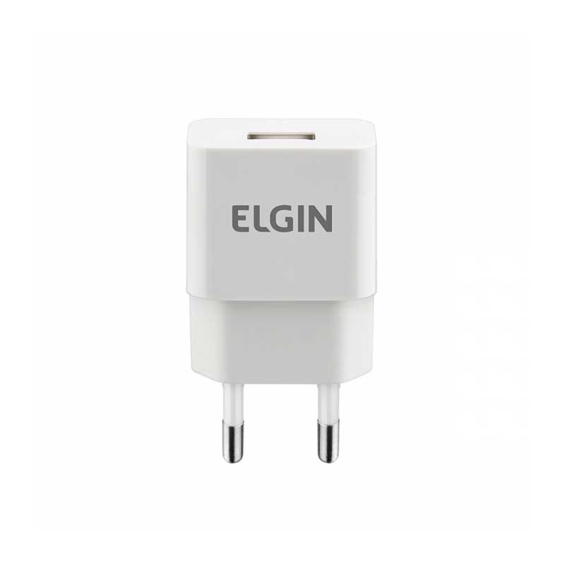 carregador de parede elgin com 1 saída usb 5v bivolt 27596 1a (mp)