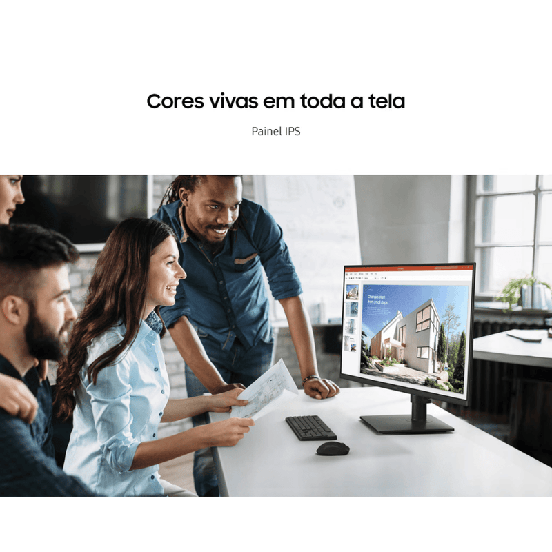 monitor gamer samsung led 24" s4 essential full hd ips 1920x1080 100hz hdmi e displayport ls24d400galmzd (mp)