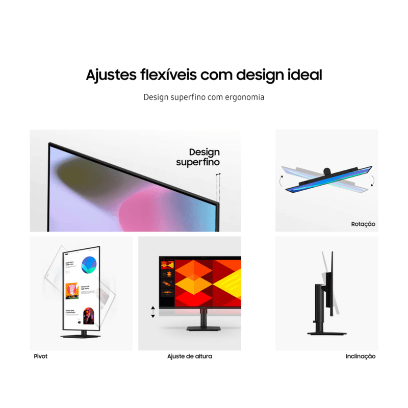 monitor gamer samsung led 24" s4 essential full hd ips 1920x1080 100hz hdmi e displayport ls24d400galmzd (mp)