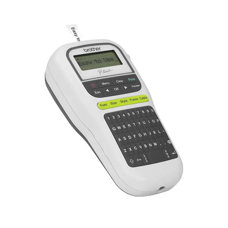etiquetadora rotulador portátil brother pth110 com 3 fitas tz231 tze cinza pth110bk (mp)