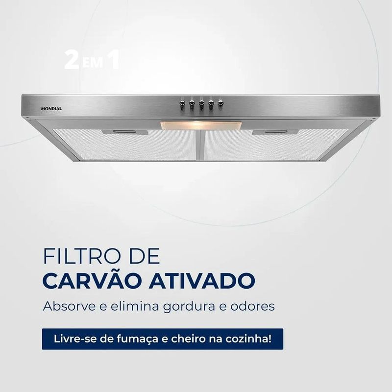 depurador de ar mondial 90cm dp90 01 127v 60hz (mp)