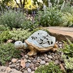 tartaruga de jardim tm cerâmica 23x17cm verde claro (mp)