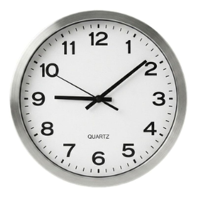 relógio de parede tm 25x25cm prata (mp)
