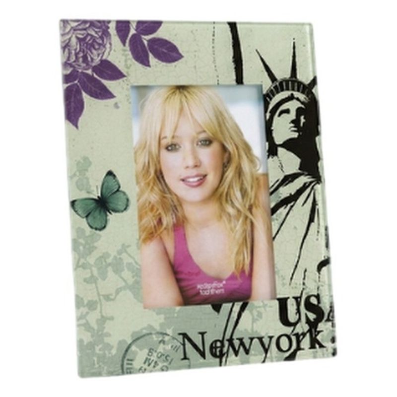 porta-retrato de vidro tm new york 10x15cm (mp)