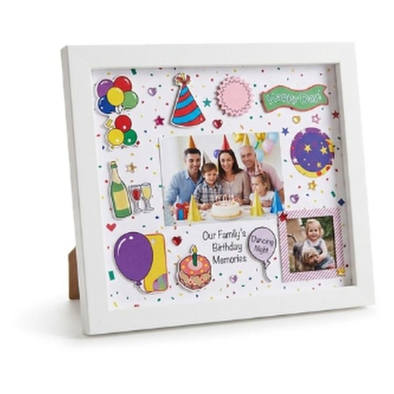 porta-retrato scrapbook festa tm 25x25cm branco (mp)