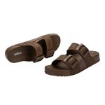 sandália rasteira feminino n°37 melissa cozy slide m-lover marrom (mp)