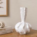 vaso decorativo decore ondas branco 25x25x41cm (mp)