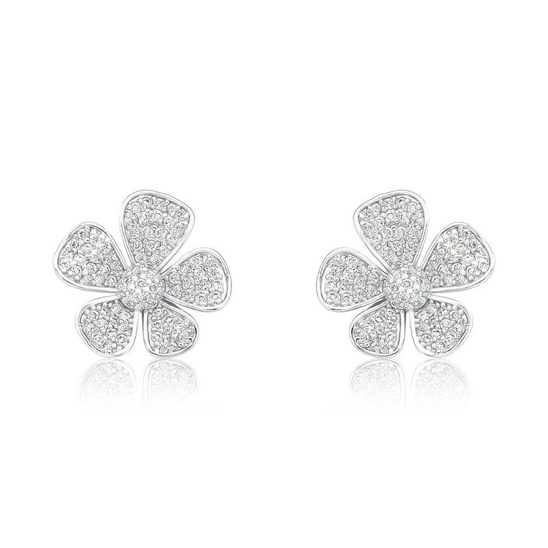 brinco semijoia luiza mota flor cravejada 267878 (mp)