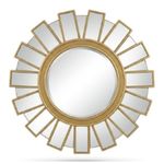 espelho redondo decorativo concepts tridimensional 40cm dourado (mp)