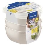 jogo 3 peças potes tramontina mix 0,6l cinza 25098302