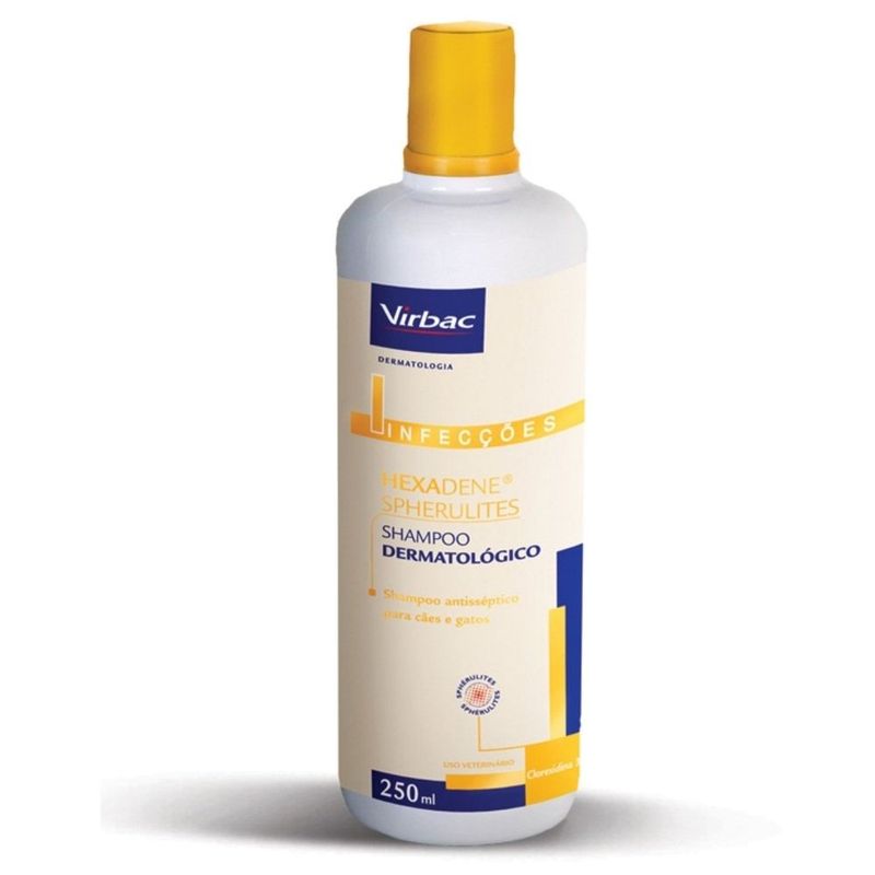 shampoo dermatológico virbac hexadene spherulites 250ml (mp)