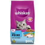 ração para gatos castrados whiskas 900g peixe (mp)
