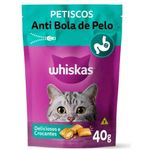 petisco para gatos whiskas temptations anti bola de pelo 40g (mp)