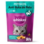 petisco para gatos whiskas temptations anti bola de pelo 80g (mp)