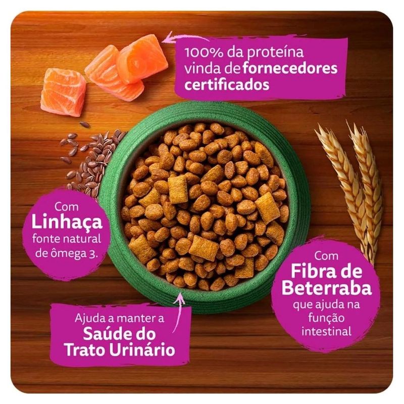 ração para gatos adultos whiskas natureza 2,7kg sabor salmão (mp)